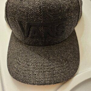 Vans grey snapback cap herringbone pattern